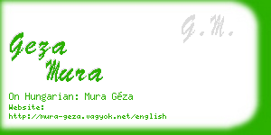 geza mura business card